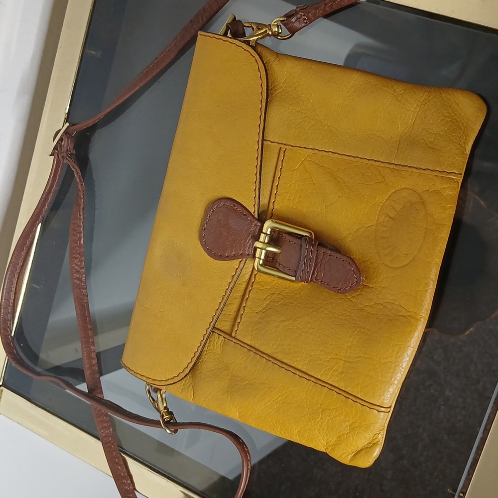 Hebella mustard yellow crossbody bag